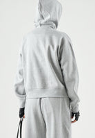 THE NORTH FACE Felpa con cappuccio SIMPLE DOME HOODIE grigio da donna con tasca a marsupio frontale. NF0A8HBXCQO1 . THE NORTH FACE 