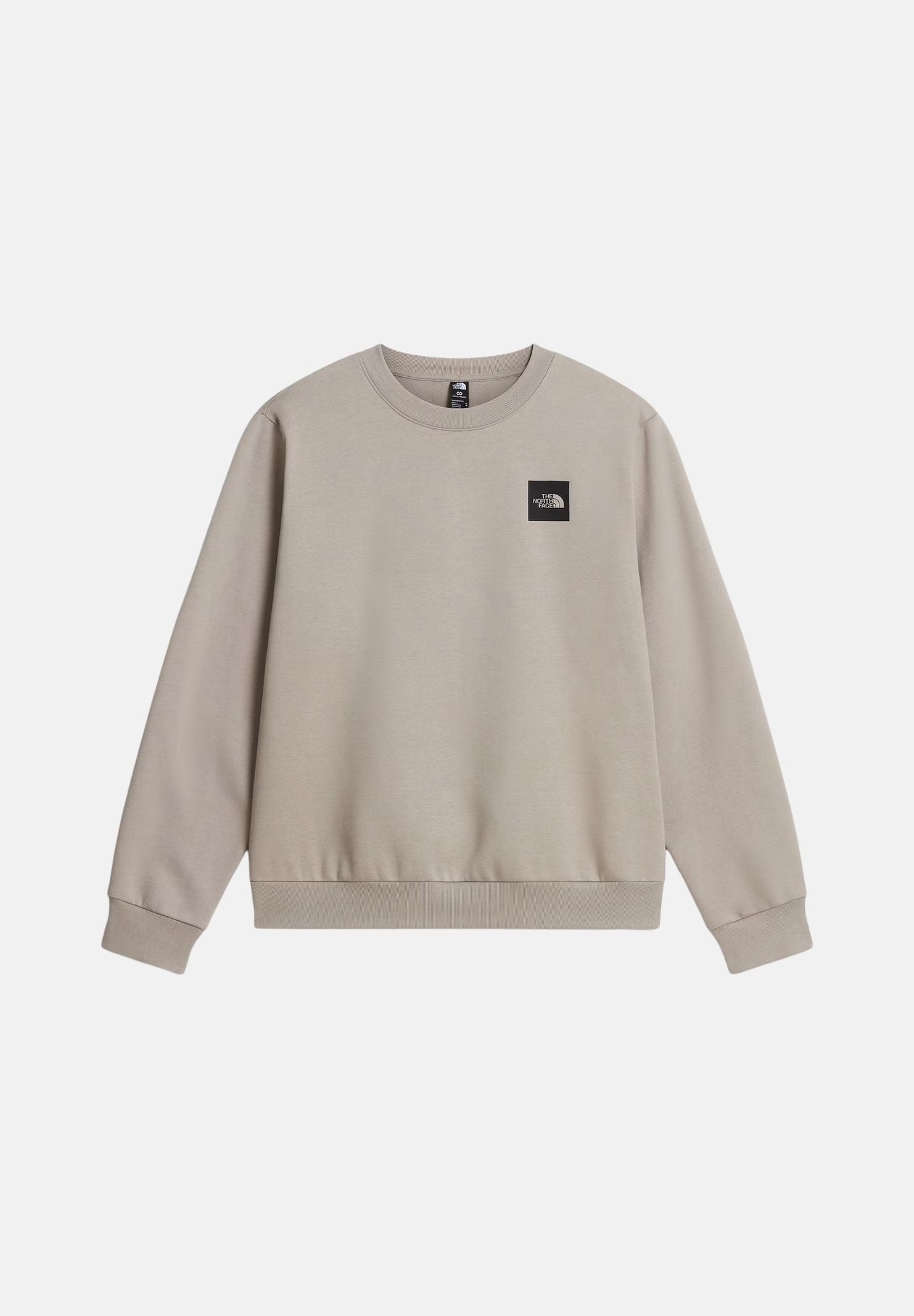 THE NORTH FACE Felpa girocollo SIMPLE DOME CREW beige da uomo piccolo logo sul petto. NF0A8JAY2MB1 . THE NORTH FACE 