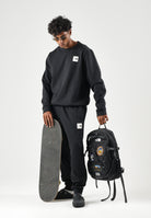 THE NORTH FACE Felpa girocollo SIMPLE DOME CREW nero per uomo con  piccolo logo ricamato. NF0A8JAYJK31 . THE NORTH FACE 