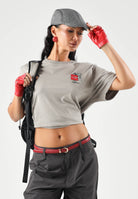 THE NORTH FACE T-shirt mania corta  stone slab-sabbia per uomo e donna con piccolo logo grafico applicato. NF0A8JB42MB1 . THE NORTH FACE 
