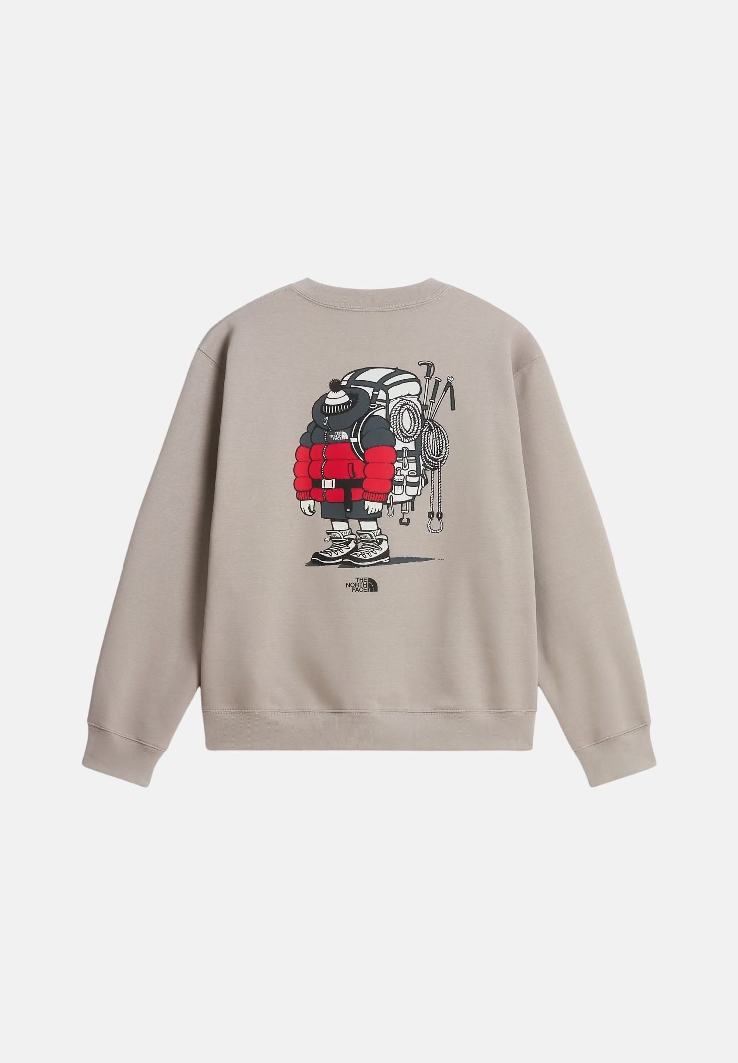 THE NORTH FACE Felpa girocollo stone slab-sabbia per uomo e donna con patch logo applicata sul petto. NF0A8JB52MB1 . THE NORTH FACE 