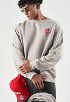 THE NORTH FACE Felpa girocollo stone slab-sabbia per uomo e donna con patch logo applicata sul petto. NF0A8JB52MB1 . THE NORTH FACE 