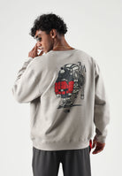 THE NORTH FACE Felpa girocollo stone slab-sabbia per uomo e donna con patch logo applicata sul petto. NF0A8JB52MB1 . THE NORTH FACE 