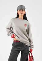 THE NORTH FACE Felpa girocollo stone slab-sabbia per uomo e donna con patch logo applicata sul petto. NF0A8JB52MB1 . THE NORTH FACE 