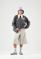 THE NORTH FACE Felpa girocollo GEAR UP GET OUT grigio chiaro per uomo e donna con grafica serigrafata. NF0A8JB5RHI1 . THE NORTH FACE 