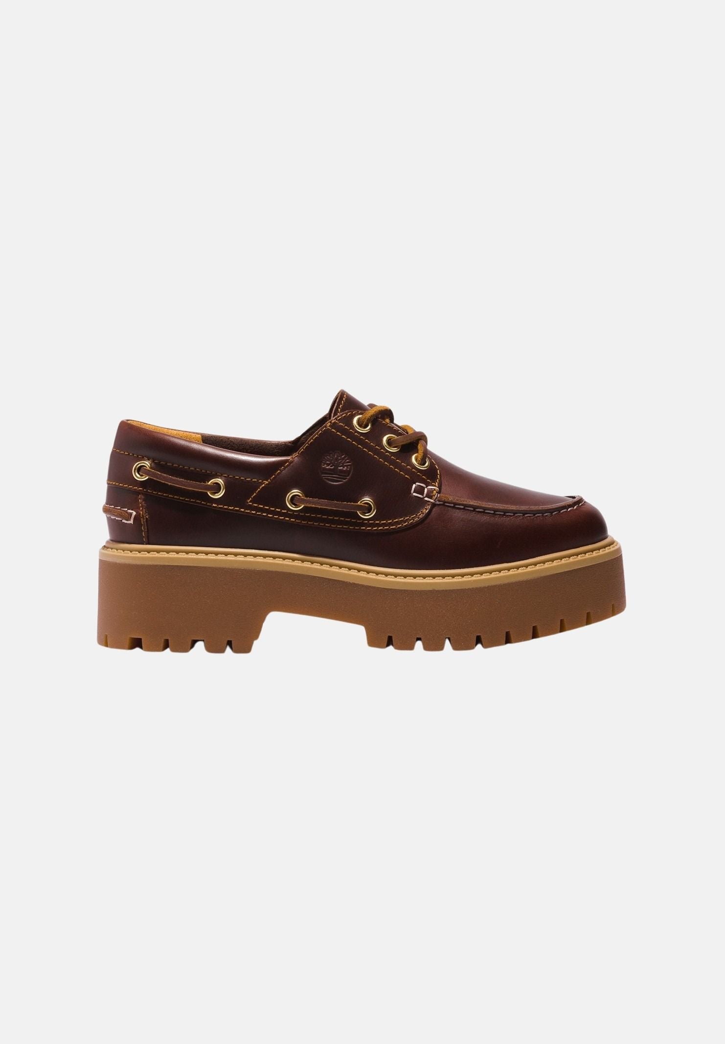 TIMBERLAND Mocassini stringati marrone scuro per uomo e donna con suola platform carrarmato TB0A2QDMD571 . TIMBERLAND 