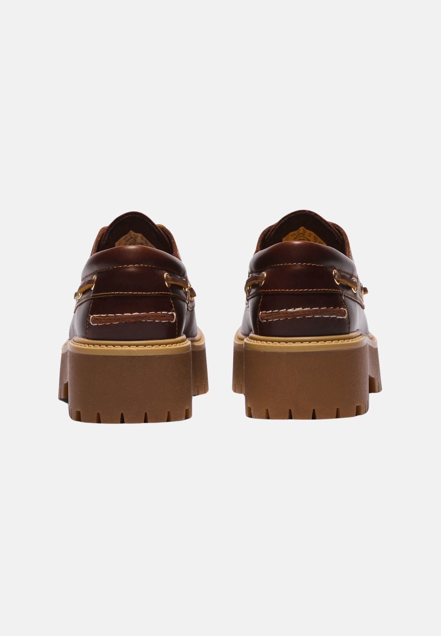 TIMBERLAND Mocassini stringati marrone scuro per uomo e donna con suola platform carrarmato TB0A2QDMD571 . TIMBERLAND 