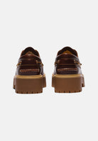 TIMBERLAND Mocassini stringati marrone scuro per uomo e donna con suola platform carrarmato TB0A2QDMD571 . TIMBERLAND 