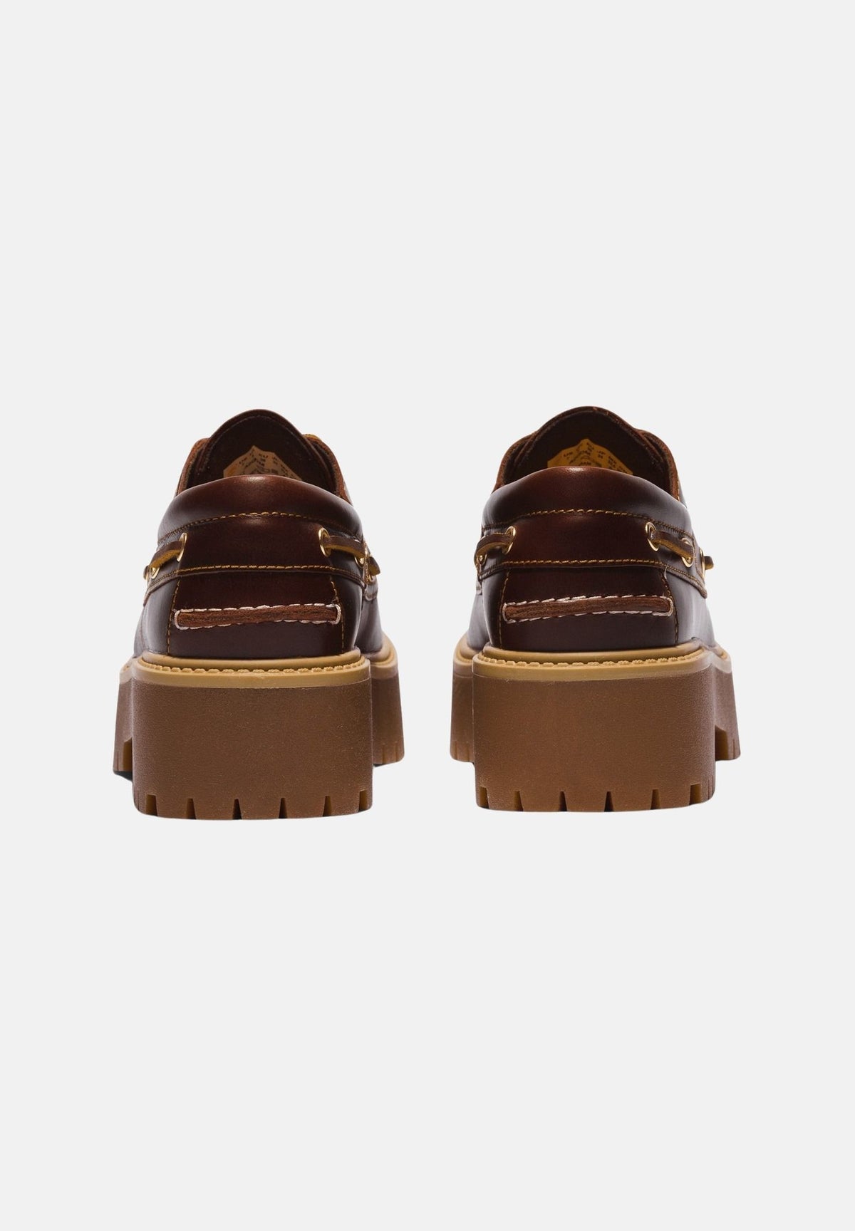 TIMBERLAND Mocassini stringati marrone scuro per uomo e donna con suola platform carrarmato TB0A2QDMD571 . TIMBERLAND 