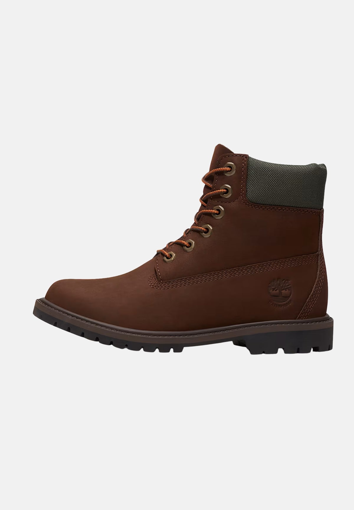 TIMBERLAND Stivaletti nabuk marrone per uomo e donna con collo imbottito e suola carrarmato in gomma. TB0A43F8A6Q1 . TIMBERLAND 