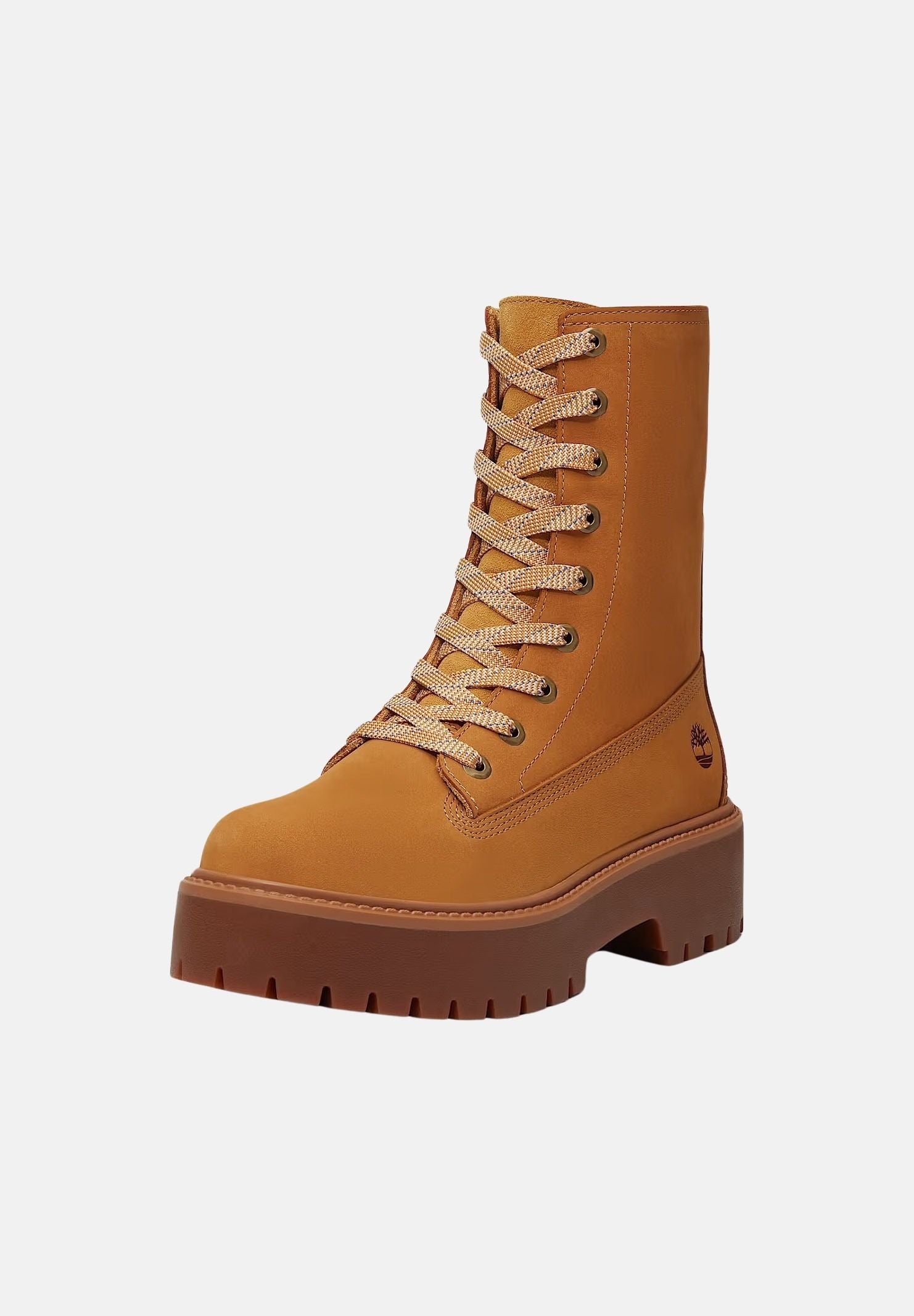 TIMBERLAND  Anfibi nabuk grano per donna con sistema di allacciatura con occhielli metallici e suola platform. TB0A5SAH7541 . TIMBERLAND 