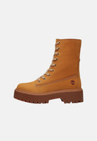 TIMBERLAND  Anfibi nabuk grano-giallo per donna con sistema di allacciatura con occhielli metallici e suola platform. TB0A5SAH7541 . TIMBERLAND 