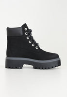 TIMBERLAND Anfibi Stone Street 6-Inch neri da donna TB1A5RH50151 . TIMBERLAND 