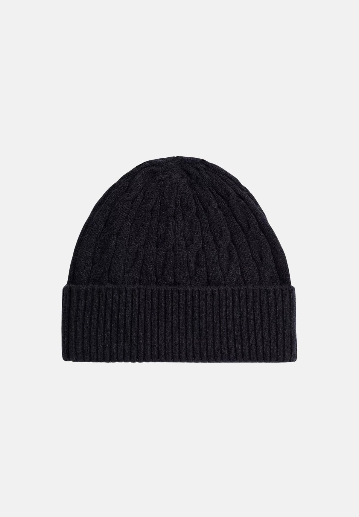 TOMMY HILFIGER Berretto LAMBSWOOL BLEND CABLE KNIT FLAG BEANIE Space Blue blu navy per uomo e donna,  a trecce, con risvolto e logo. AM0AM14859 DW6 TOMMY HILFIGER 