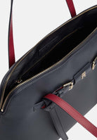TOMMY HILFIGER Borsa BUCKLE STRAP TOTE Black nera da donna, con doppi manici e dettagli con fibbie. AW0AW19032 BDS TOMMY HILFIGER 