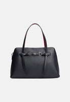TOMMY HILFIGER Borsa BUCKLE STRAP TOTE Black nera da donna, con doppi manici e dettagli con fibbie. AW0AW19032 BDS TOMMY HILFIGER 
