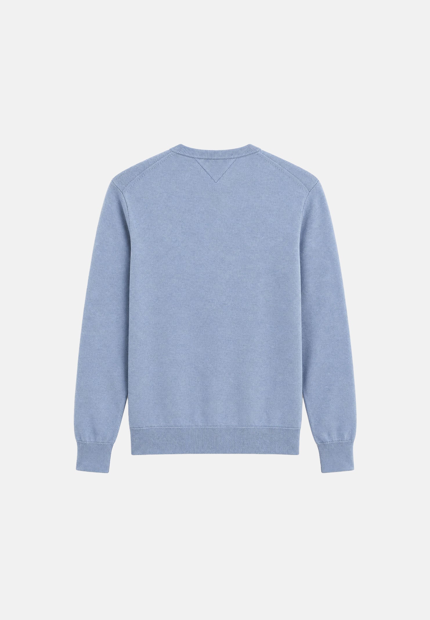 TOMMY HILFIGER Maglione girocollo TH MONOGRAM COTTON vessel blue- azzurro polvere MW0MW28046 DVD TOMMY HILFIGER 