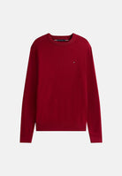 TOMMY HILFIGER Maglione girocollo TH MONOGRAM COTTON red-rosso rubino da uomo MW0MW28046 XIT TOMMY HILFIGER 