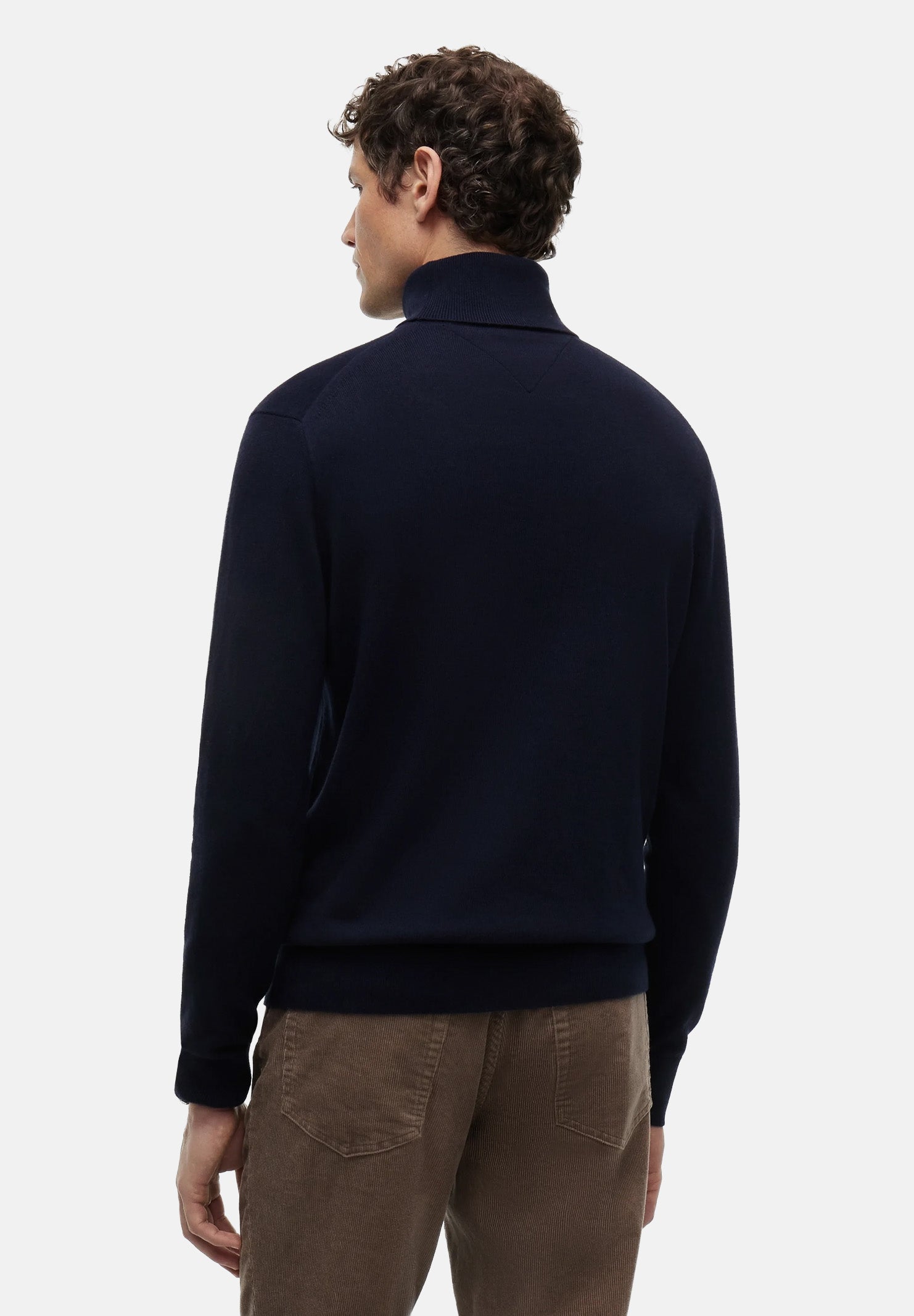 TOMMY HILFIGER Maglione a collo alto PIMA ORG CTN CASHMERE navy blu scuro da uomo MW0MW28048 DW5 TOMMY HILFIGER 
