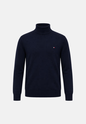 TOMMY HILFIGER Maglione a collo alto PIMA ORG CTN CASHMERE navy blu scuro da uomo MW0MW28048 DW5 TOMMY HILFIGER 