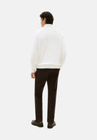 TOMMY HILFIGER Maglia collo alto COTTON CASHMERE ROLL NECK JUMPER Ivory Petal bianco avorio da uomo con maniche lunghe e logo ricamato sul petto MW0MW28048 Z00 TOMMY HILFIGER 