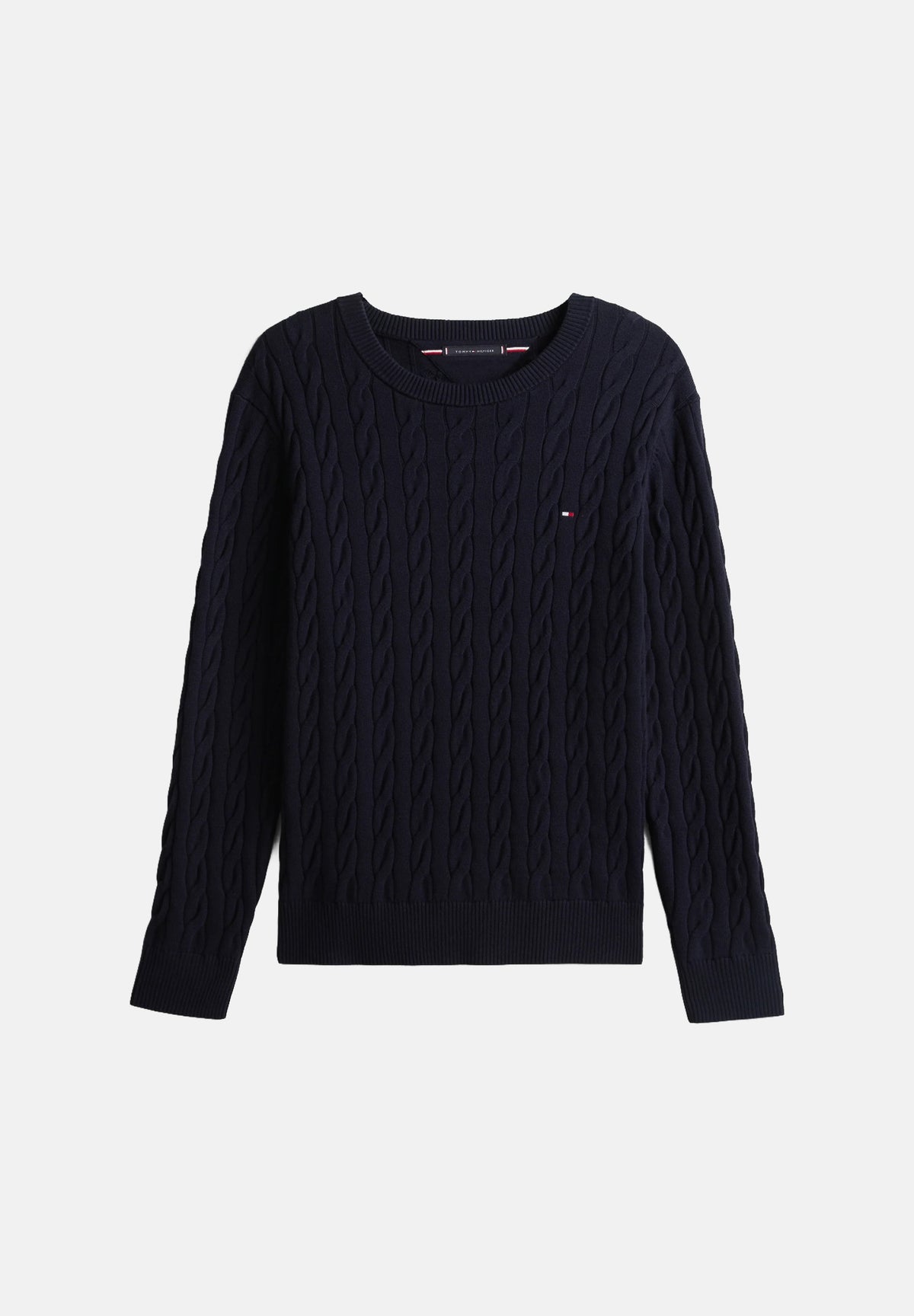 TOMMY HILFIGER Maglione CLASSICS CABLE KNIT blu-navy da uomo con lavorazione a trecce MW0MW33132 DW5 TOMMY HILFIGER 