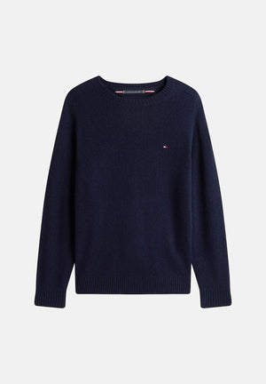 TOMMY HILFIGER Maglione PURE LAMBSWOOL CREW NECK JUMPER blu navy da uomo MW0MW36535 DW5 TOMMY HILFIGER 