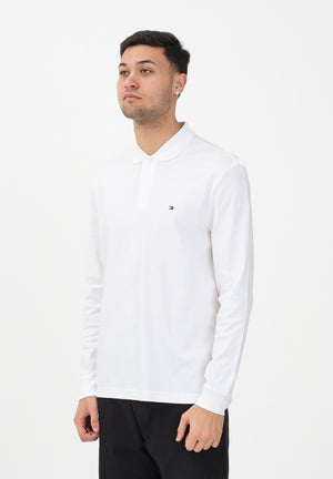 TOMMY HILFIGER Polo a manica lunga bianca da uomo MW0MW37317 YBR TOMMY HILFIGER 