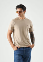 TOMMY HILFIGER T-shirt FLAG EMBROIDERY khaki beige da uomo<BR/> MW0MW39995 AEG TOMMY HILFIGER 