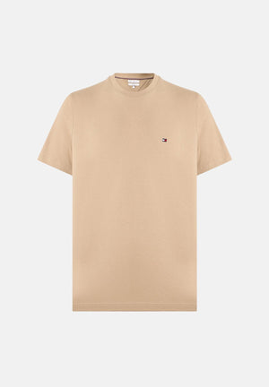 TOMMY HILFIGER T-shirt FLAG EMBROIDERY khaki beige da uomo<BR/> MW0MW39995 AEG TOMMY HILFIGER 