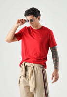 TOMMY HILFIGER T-shirt a manica corta rossa da uomo con logo laterale MW0MW39995 XLD TOMMY HILFIGER 