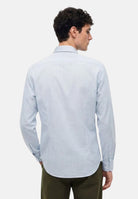 TOMMY HILFIGER Camicia SMART STRIPE cloudy-white, celeste ciaro da uomo con fantasia a righe verticali<BR/> MW0MW42722 C14 TOMMY HILFIGER 