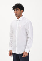 TOMMY HILFIGER Camicia a manica lunga bianca da uomo con logo MW0MW43122 YBR TOMMY HILFIGER 