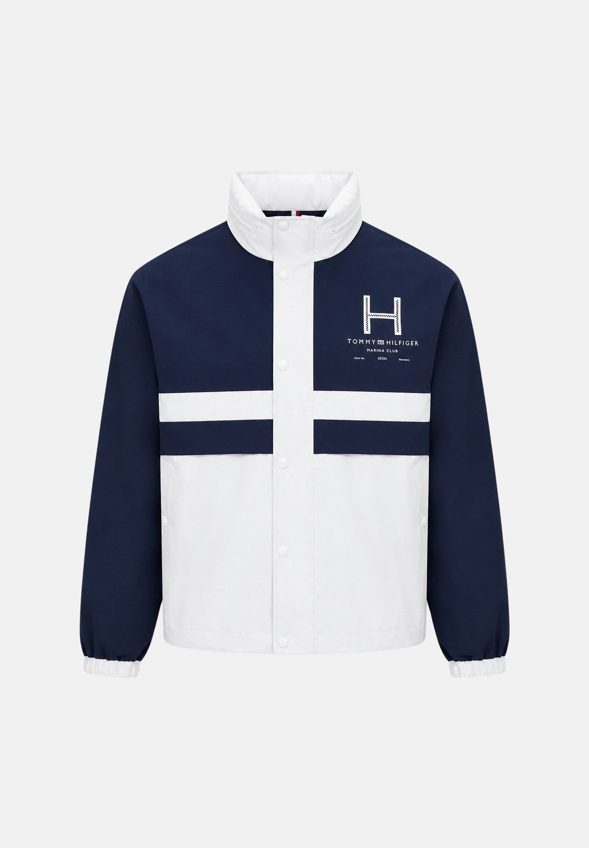 TOMMY HILFIGER Giacca a vento reversibile, color carbon-navy, bianco bu, da uomo <BR/> MW0MW43183 0K4 TOMMY HILFIGER 