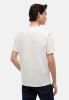 TOMMY HILFIGER T-shirt WAVY FLAG LOGO, pearl bianco, bianco-basico da uomo con logo frontale <BR/> MW0MW43387 Z00 TOMMY HILFIGER 