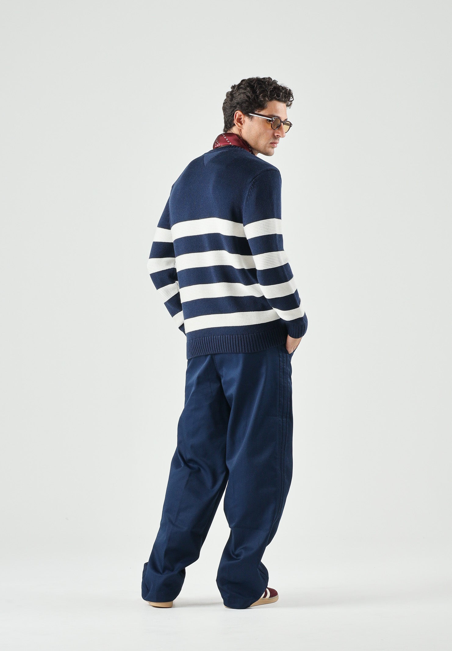 TOMMY HILFIGER Maglia girocollo NEW YORK BRETON, carbon navy, blu, da uomo con fantasia a righe<BR/> MW0MW43502 DCC TOMMY HILFIGER 