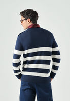TOMMY HILFIGER Maglia girocolloNEW YORK BRETON, carbon navy, blu, da uomo con fantasia a righe<BR/> MW0MW43502 DCC TOMMY HILFIGER 