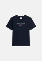 TOMMY HILFIGER Maglia NEW YORK LABEL  navy blu da uomo con fantasia a righe breton <BR/> MW0MW44359 DW5 TOMMY HILFIGER 