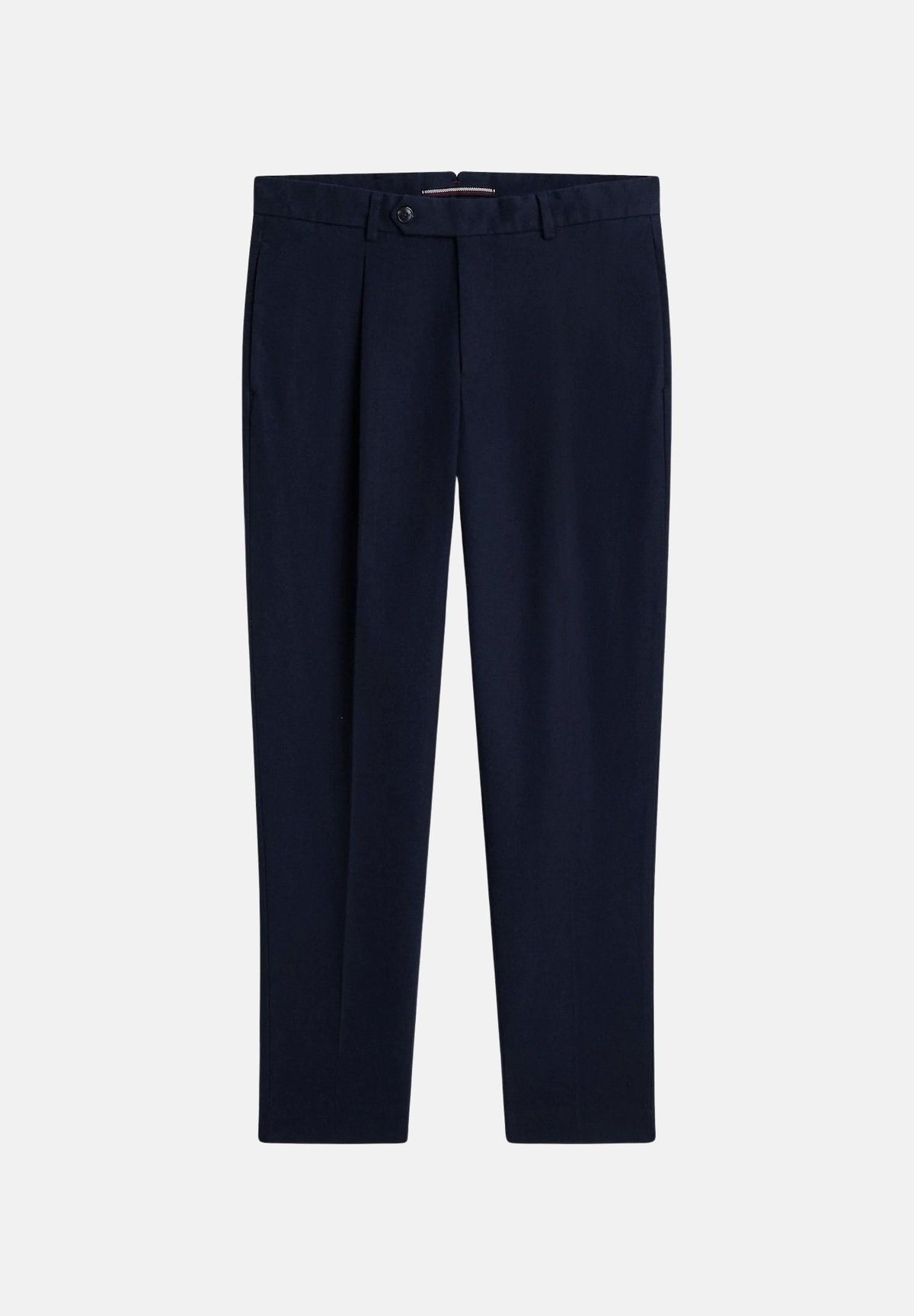 TOMMY HILFIGER Pantaloni NEW YORK LABEL  blu navy da uomo, piega stirata e chiusura con zip e bottoni MW0MW45058 DW5 TOMMY HILFIGER 
