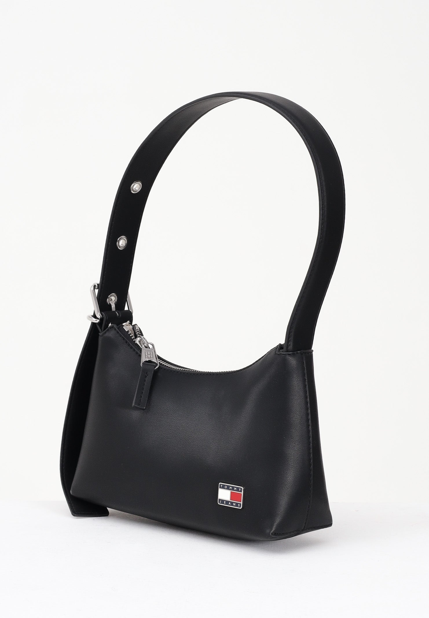 TOMMY JEANS Borsa a spalla nera da donna con finitura liscia AW0AW17873 ACG TOMMY JEANS 