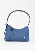 TOMMY JEANS Borsa a spalla in denim blu da donna con logo AW0AW17877 1AF TOMMY JEANS 