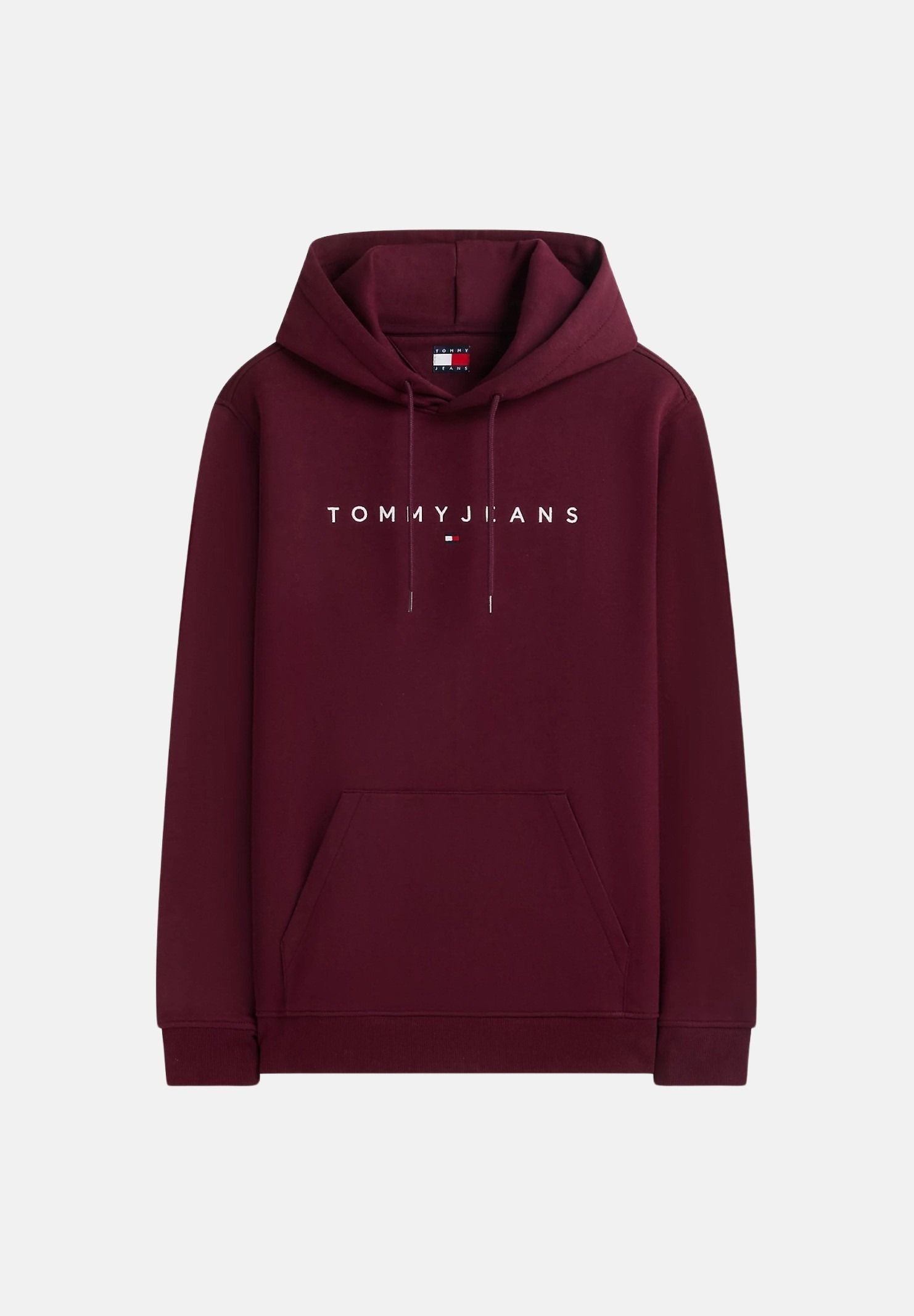 TOMMY JEANS Felpa con cappuccio REGULAR LOGO bordeaux per uomo e donna DM0DM20746 V11 TOMMY JEANS 