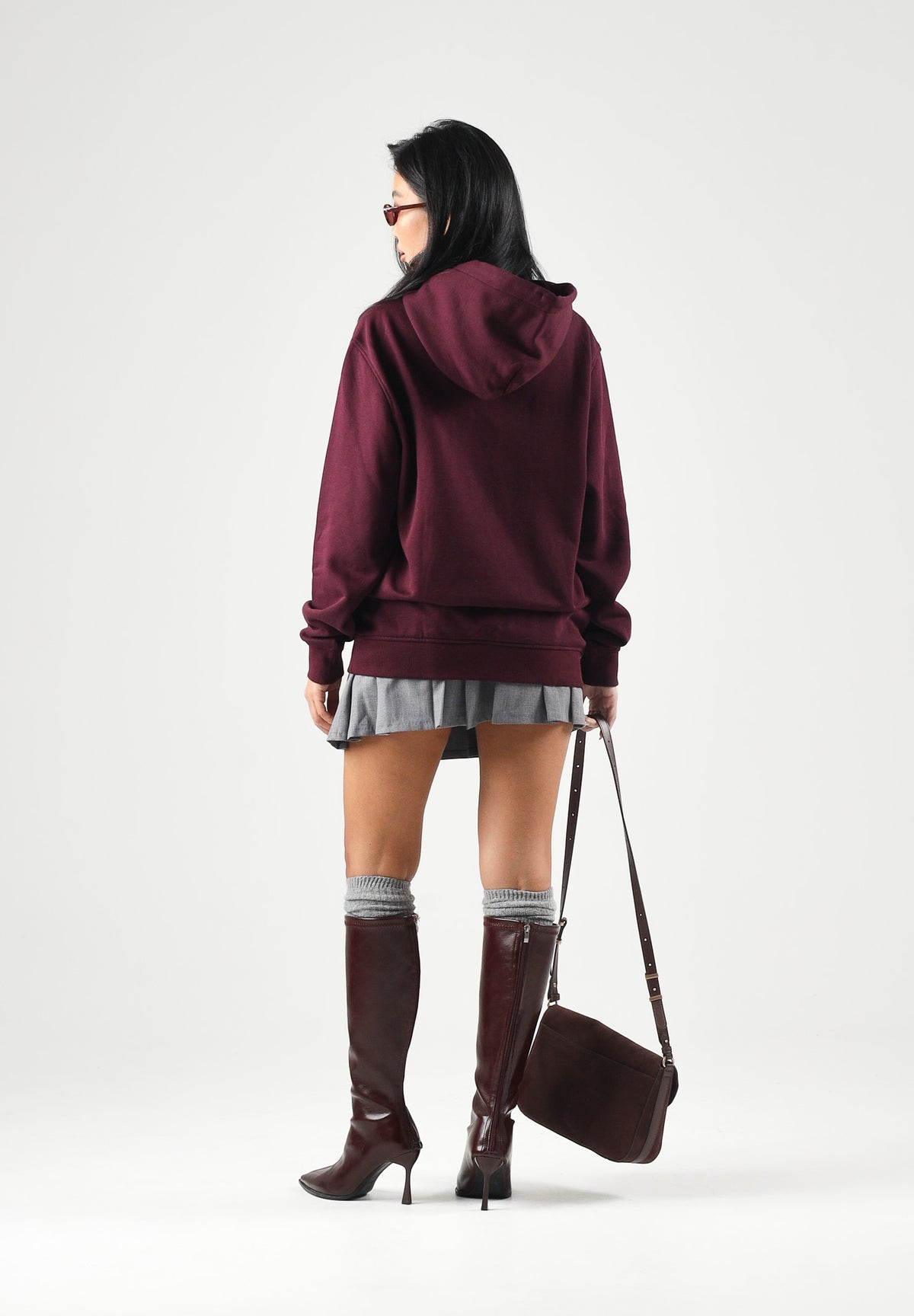 TOMMY JEANS Felpa con cappuccio REGULAR LOGO bordeaux per uomo e donna DM0DM20746 V11 TOMMY JEANS 