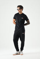 TOMMY JEANS T-shirt a manica corta nera da uomo con logo frontale DM0DM22538 BDS TOMMY JEANS 
