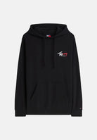 TOMMY JEANS Felpa TERRY DRAWSTRING con cappuccio nero da uomo<BR/> DM0DM22680 BDS TOMMY JEANS 
