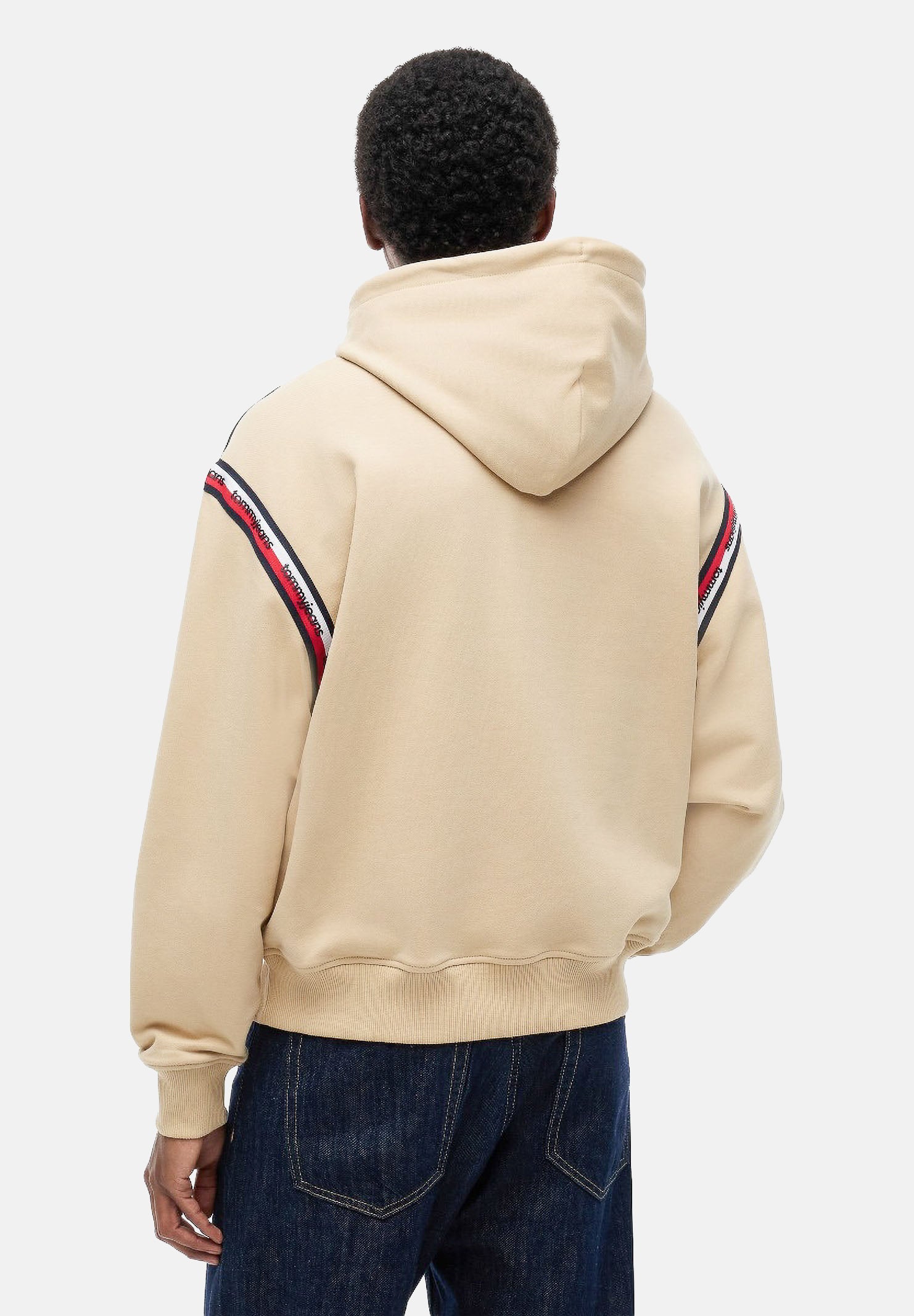 TOMMY JEANS Felpa TJM RELAXED con cappuccio gentle gold beige da uomo<BR/> DM0DM23155 AB9 TOMMY JEANS 