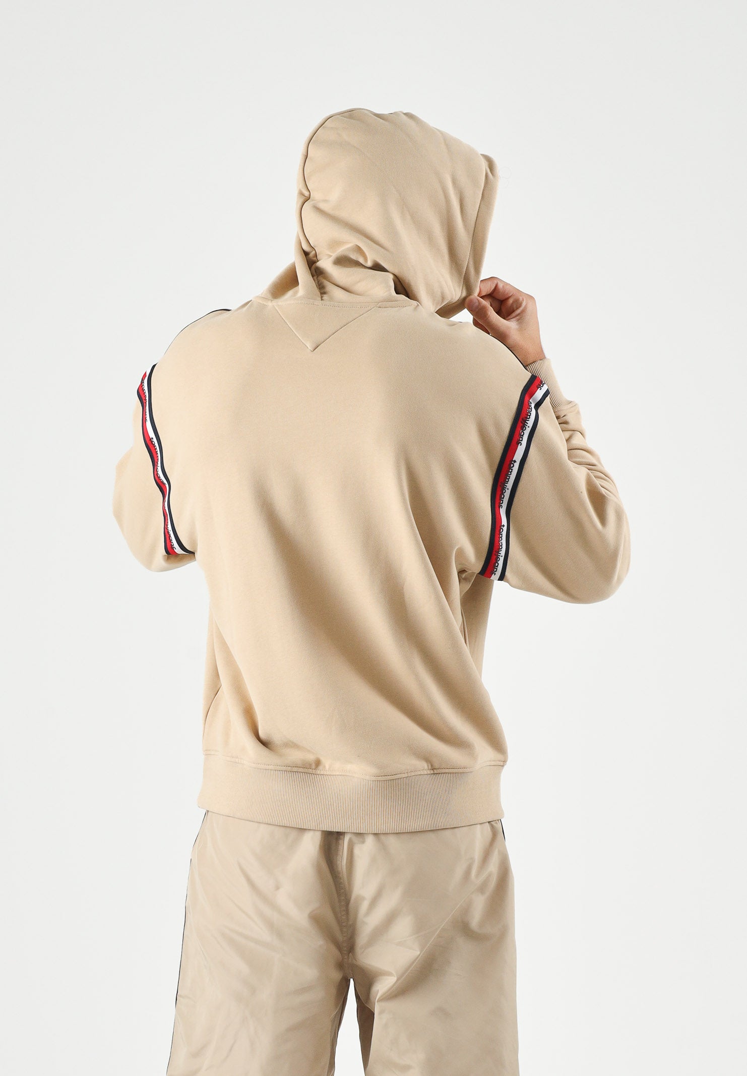 TOMMY JEANS Felpa TJM RELAXED con cappuccio gentle gold beige da uomo<BR/> DM0DM23155 AB9 TOMMY JEANS 