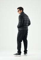 TOMMY JEANS Giubbotto Piumino relaxed fit leggero ripiegabile in ripstop black nero, da uomo DM0DM23231 BDS TOMMY JEANS 