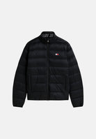 TOMMY JEANS Giubbotto Piumino relaxed fit leggero ripiegabile in ripstop black nero, da uomo DM0DM23231 BDS TOMMY JEANS 