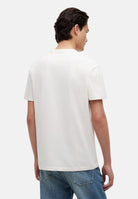 TOMMY JEANS T-shirt GLOBAL STRIPE ancient white bianco, da uomo<BR/> DM0DM23245 YBH TOMMY JEANS 